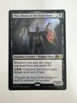 Vito Thorn of the Dusk Rose Foil MTG Magic the Gathering Card NM Near Mint M21 - Image 1