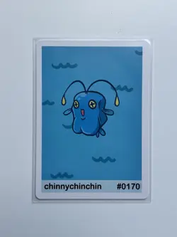 Pookiemoot Gen 2 - chinnychinchin (Chinchou) - Pokemon Parody/Derpy card - Image 1
