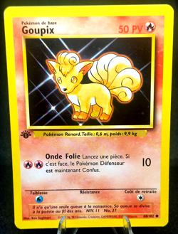 Pokemon Card - 1st Edition French Vulpix Goupix (68/102) Base Set 1999 ***NM*** - Image 1