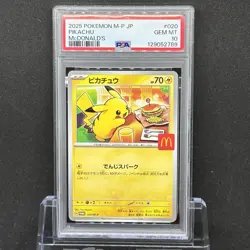 PSA 10 2025 Pokemon Card Japanese McDonald's Pikachu Promo Happy Set - Image 1