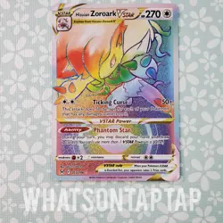 Pokemon Card Hisuian Zoroark Vstar 203/196 Secret Rare Sword Shield Lost Origin - Image 1