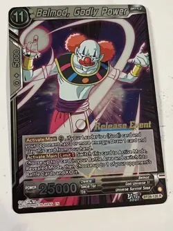 Dragon Ball Prismatic Clash Release Event BT28-135 Belmod Godly Power Foil Card - Image 1