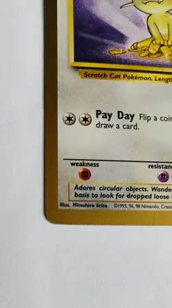 Meowth Gold Border Jungle 1999 Pokemon Card Fruit Roll-Ups Promo 56/64 - Image 5