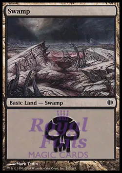 Swamp #240 2x FOIL ALA MTG Shards of Alara MINT basic land black - Image 1