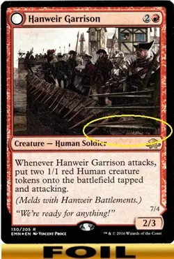 1x - Hanweir Garrison - FOIL PRERELEASE #130s - Eldritch Moon - NM MTG - Image 1