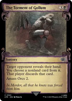The Torment of Gollum 561 LTR MTG Foil Sorcery Amass Orcs Discard Common Nino EN - Image 1