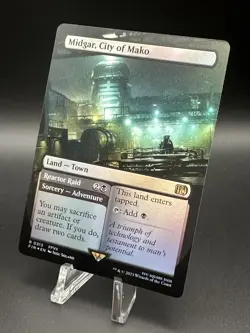 Midgar, City of Mako (313) [Borderless Foil] (NM) - MTG - Final Fantasy (ENG) - Image 3