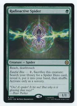 Radioactive Spider #0111 MTG Marvel's Spider-Man Magic The Gathering - Image 1