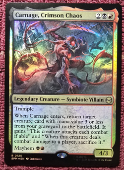 2025 Marvel's Magic The Gathering MTG R 0125 Carnage Crimson Chaos Foil MINT - Image 1