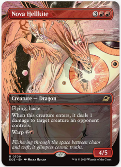 1 x Nova Hellkite - EOE- Borderless -LP - MTG - Image 1