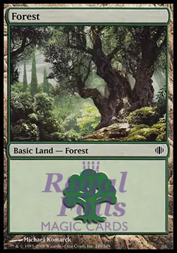 Forest #249 4x FOIL ALA MTG Shards of Alara MINT basic land green - Image 1