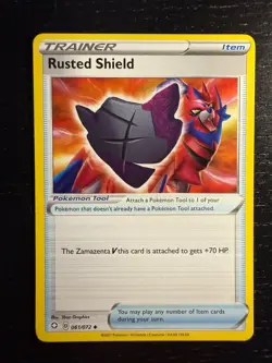 Pokemon Shining Fates NM Rusted Shield Uncommon Trainer Card 061/072 - Image 1
