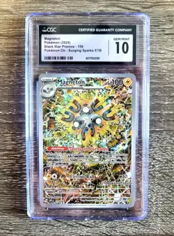 💎 Pokemon TCG Graded CGC 10 Magneton POKEMON CENTER Stamped Promo #159 - Image 1