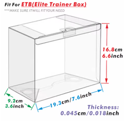 New Plastic Display Case Protector for Pokemon Elite Trainer Box ETB (5 Pack) - Image 1