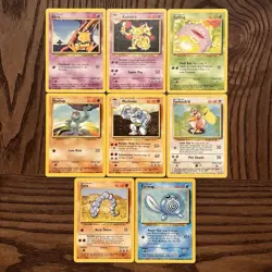 Pokemon Base Set Lot Of 8 Cards (1999) NM - Image 1