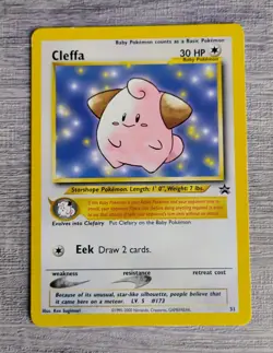 6 Lot Black Star Promo Pokemon Cards Vtg TCG Mew Psyduck Cleffa Meowth - Image 3