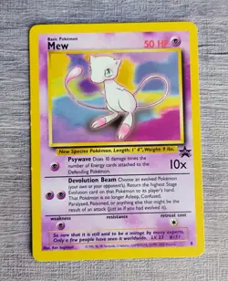 6 Lot Black Star Promo Pokemon Cards Vtg TCG Mew Psyduck Cleffa Meowth - Image 5