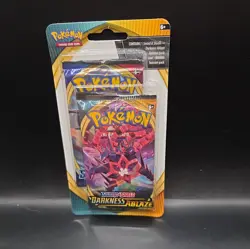 2020 Pokemon Sword & Shield and Darkness Ablaze Sealed 2 Booster Pack Blister - Image 1