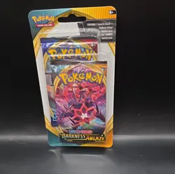 2020 Pokemon Sword & Shield and Darkness Ablaze Sealed 2 Booster Pack Blister - Image 2