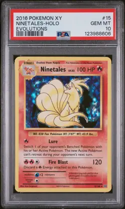2016 Pokemon Xy Evolutions 🔥 Ninetales Holo #15 PSA 10 💎 GEM MT (NEW CERT) ✨ - Image 1