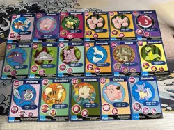 1999 Burger King Poke Trivia Cards Perforated, Pokemon Lot Of 17 - Image 1