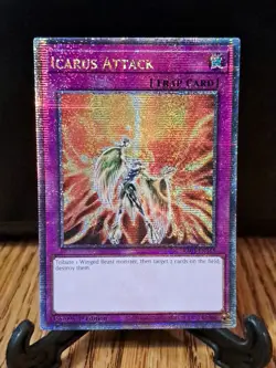 Icarus Attack RA03-EN165 Quarter Century Secret Rare 1st Edition Yugioh NM - Image 1