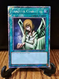 Yugioh! Graceful Charity - RA03-EN116 - Platinum Secret Rare - 1st Edition NM - Image 1