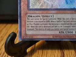 Yugioh RP02-EN095 Secret Rare Light and Darkness Dragon REPRINT Foil Bleed NM - Image 5