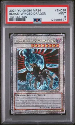 2024 YuGiOh! Mp24 Anniversary Dueling Mirrors Black Winged Dragon #EN028 PSA 9 - Image 1