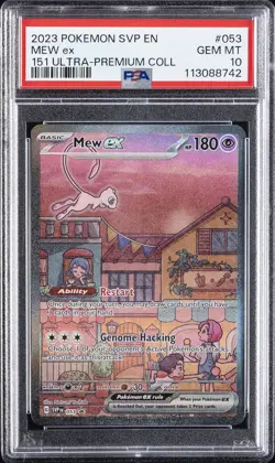 2023 POKEMON SVP EN-SV BLACK STAR PROMO 151 ULTRA-PREM COLL #053 MEW EX PSA 10 - Image 1
