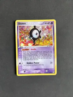 Pokemon TCG Unown K EX Unseen Forces K/28 Secret Holo Rare - LP/MP - Image 1