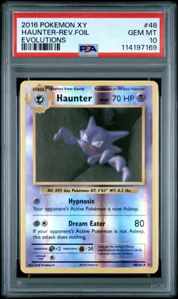 2016 Pokemon Xy Evolutions Haunter-Rev. Foil Evolutions PSA 10 #48 - Image 1