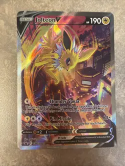 Jolteon v SWSH183 Pokemon TCG Sword & Shield Holo Black Star Promo - Image 1