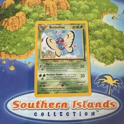 Pokemon Vintage Southern Islands Butterfree English 9/18 Rare Promo - Image 1