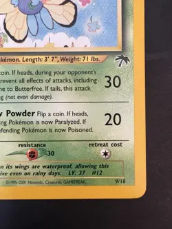 Pokemon Vintage Southern Islands Butterfree English 9/18 Rare Promo - Image 4