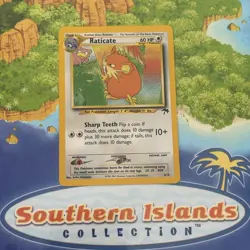 Pokemon Vintage Southern Islands Raticate Rare Promo English Tcg - Image 1