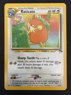 Pokemon Vintage Southern Islands Raticate Rare Promo English Tcg - Image 2