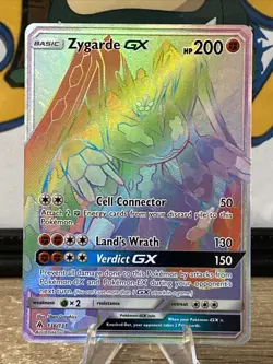 Zygarde GX (Secret) 136/131 Pokemon TCG Sm-Forbidden Light Rainbow Rare Holo - Image 1