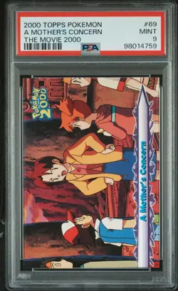 PSA 9 MINT TOPPS POKEMON THE MOVIE 2000 69 A MOTHER'S CONCERN - Image 1
