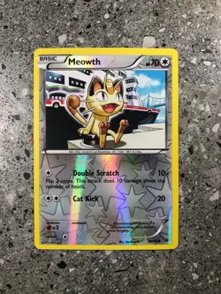 Pokemon TCG Cards Meowth 80/99 Next Destinies Reverse Holo Rare NM-M - Image 1