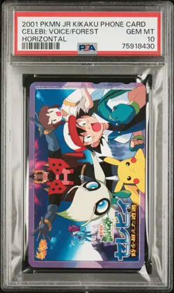 2001 POKEMON CENTER PHONE CARD CELEBI: THE VOICE OF THE FOREST PSA 10 - Image 1
