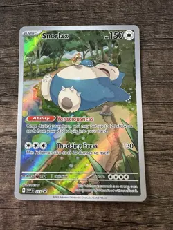 Pokemon TCG Scarlet & Violet Snorlax 051 Promo Card Full Art Holo NM - Image 1
