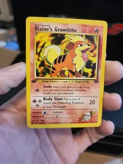 Pokemon Blaine's Growlithe 62/132 Gym Challenge 1st Edition Regular Card - Image 1