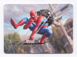 Spider-Man, Web-Slinger Art Card (Gold-Stamped Sig) MTG Marvel's Spider-Man * - Image 1