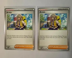 Pokemon Arven Trainer Card SET OF 2 Scarlet & Violet Obsidian Flames - Image 1