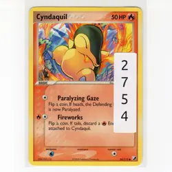 Pokemon TCG Cyndaquil 54/115 EX Unseen Forces Regular Common Card EN-MP 2005 - Image 3