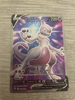 Mewtwo v SWSH229 Holo Promo Card Sword & Shield, Near Mint Condition - Image 1