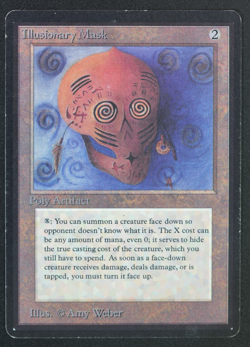 Illusionary Mask Beta MTG Card Magic: the Gathering 1993 - Image 1