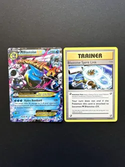 Pokemon Cards - M Blastoise EX 30/146 & Blastoise Spirit Link 73/108 Holo - Image 1
