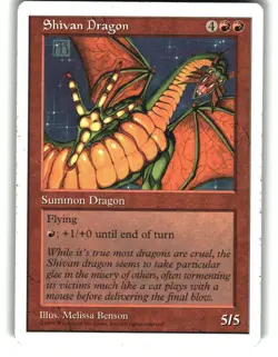 Magic The Gathering - Fifth Edition Shivan Dragon Rare 1997 - Image 1